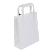 White Paper Handled Carrier Bags